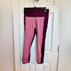 FABLETICS leggings- burgundy and pink